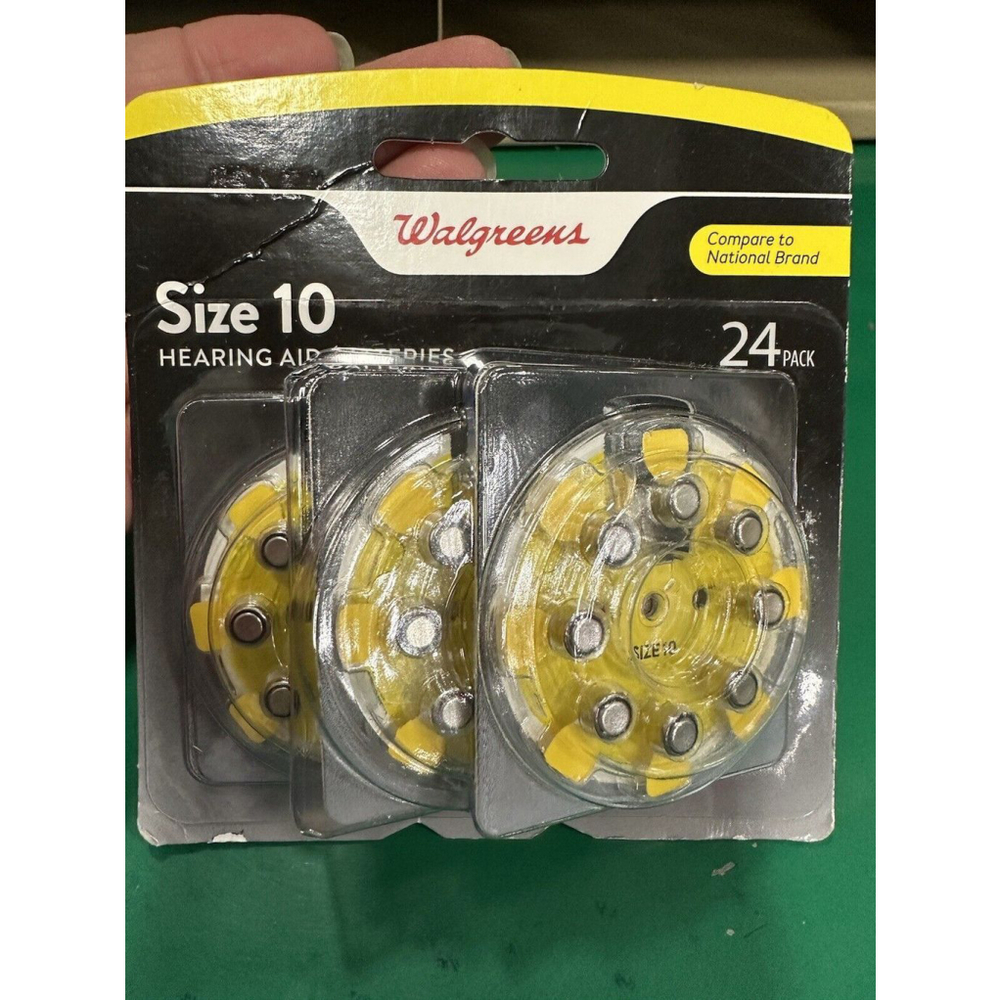hearing aid batteries size 10, 24 Pack